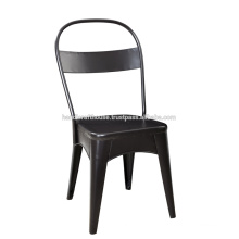 Black iron backrest office chair